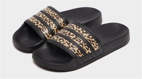adidas leopard print sliders